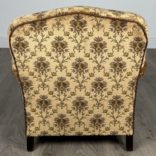 ANTIQUE 20TH CENTURY ARMCHAIR IN CARVED OAK - ADDITIONAL PHOTO 4