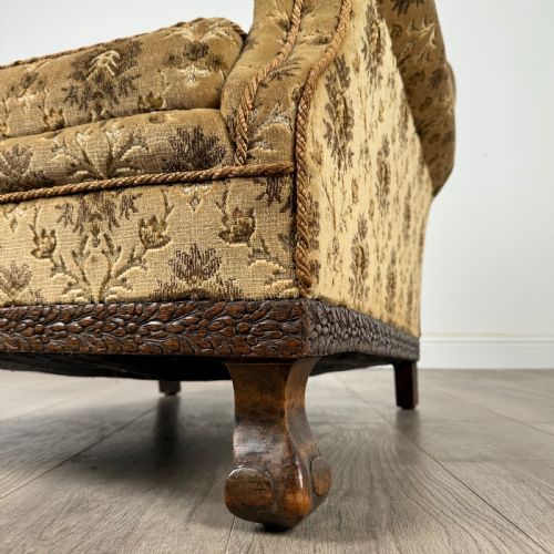 ANTIQUE 20TH CENTURY ARMCHAIR IN CARVED OAK - ADDITIONAL PHOTO 10