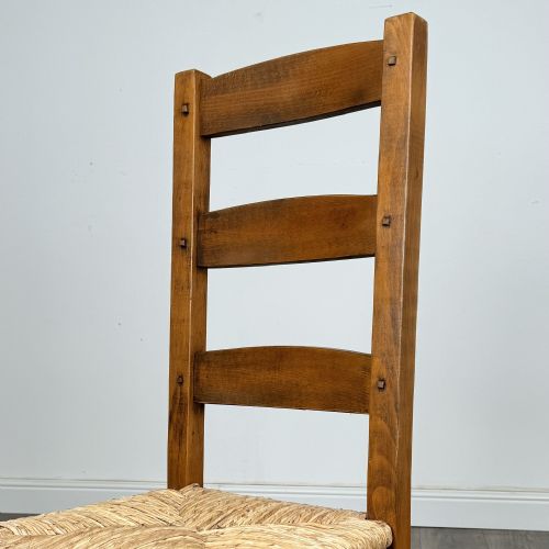 ATTRACTIVE 20TH CENTURY SET OF 6 DINING CHAIRS IN OAK - ADDITIONAL PHOTO 3