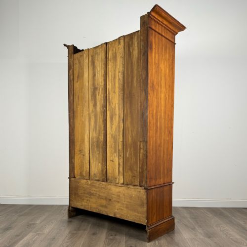 ANTIQUE LATE 19TH CENTURY WARDROBE IN SATIN WALNUT - ADDITIONAL PHOTO 4