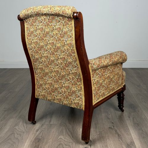 ANTIQUE 19TH CENTURY ARMCHAIR IN MAHOGANY - ADDITIONAL PHOTO 4