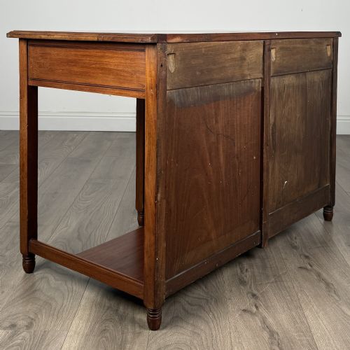 ANTIQUE 20TH CENTURY SINGLE PEDESTAL DESK IN WALNUT - ADDITIONAL PHOTO 3