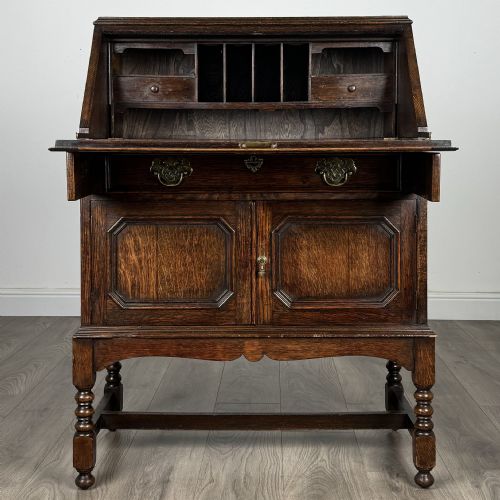 ANTIQUE 20TH CENTURY BUREAU IN OAK - ADDITIONAL PHOTO 2