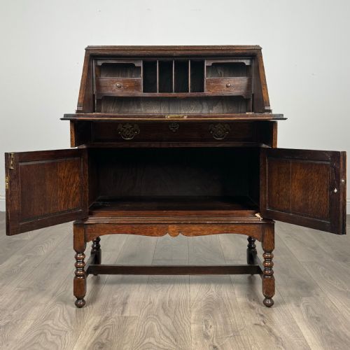 ANTIQUE 20TH CENTURY BUREAU IN OAK - ADDITIONAL PHOTO 3