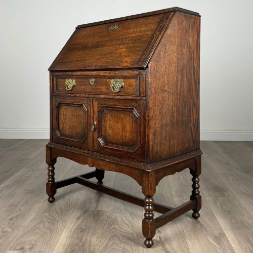 ANTIQUE 20TH CENTURY BUREAU IN OAK - ADDITIONAL PHOTO 4