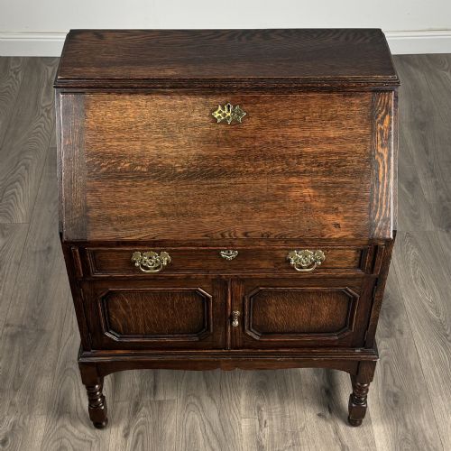ANTIQUE 20TH CENTURY BUREAU IN OAK - ADDITIONAL PHOTO 11