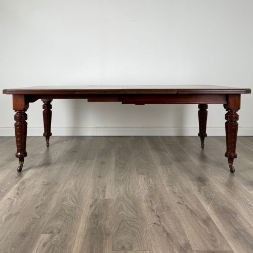 ANTIQUE 20TH CENTURY EXTENDING DINING TABLE IN MAHOGANY - ADDITIONAL PHOTO 2