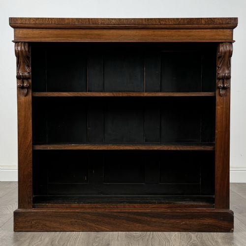 antique small 19th century open bookcase in rosewood - CATEGORY: ANTIQUE BOOKCASES - DATED VICTORIAN