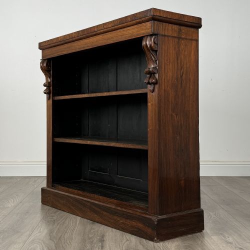 ANTIQUE SMALL 19TH CENTURY OPEN BOOKCASE IN ROSEWOOD - ADDITIONAL PHOTO 1