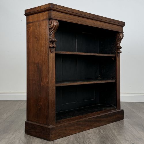 ANTIQUE SMALL 19TH CENTURY OPEN BOOKCASE IN ROSEWOOD - ADDITIONAL PHOTO 7