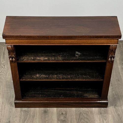 ANTIQUE SMALL 19TH CENTURY OPEN BOOKCASE IN ROSEWOOD - ADDITIONAL PHOTO 8