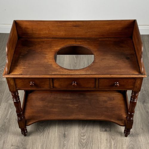 ANTIQUE 19TH CENTURY WASHSTAND IN MAHOGANY - ADDITIONAL PHOTO 6