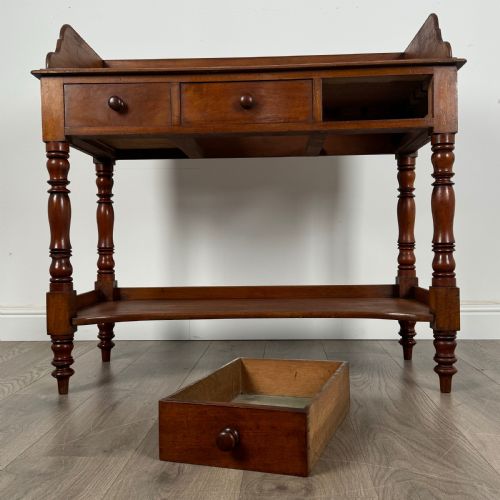 ANTIQUE 19TH CENTURY WASHSTAND IN MAHOGANY - ADDITIONAL PHOTO 9