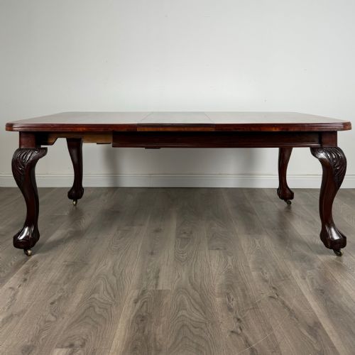 ANTIQUE 20TH CENTURY DINING TABLE IN MAHOGANY - ADDITIONAL PHOTO 1