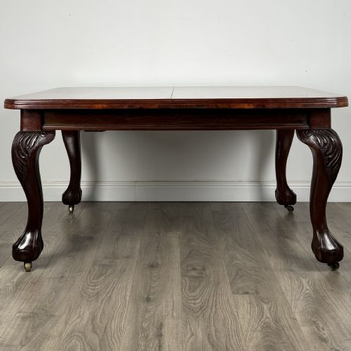 ANTIQUE 20TH CENTURY DINING TABLE IN MAHOGANY - ADDITIONAL PHOTO 3