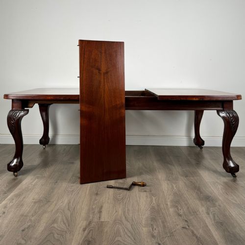 ANTIQUE 20TH CENTURY DINING TABLE IN MAHOGANY - ADDITIONAL PHOTO 4