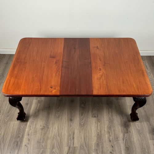 ANTIQUE 20TH CENTURY DINING TABLE IN MAHOGANY - ADDITIONAL PHOTO 6