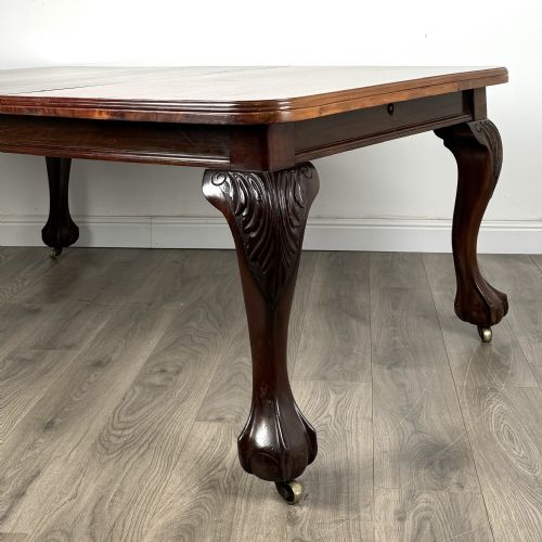 ANTIQUE 20TH CENTURY DINING TABLE IN MAHOGANY - ADDITIONAL PHOTO 8