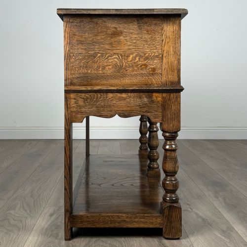 ANTIQUE 20TH CENTURY GOOD QUALITY SIDEBOARD IN OAK - ADDITIONAL PHOTO 4