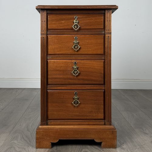 ANTIQUE 20TH CENTURY PAIR OF BEDSIDE CABINETS IN WALNUT - ADDITIONAL PHOTO 1