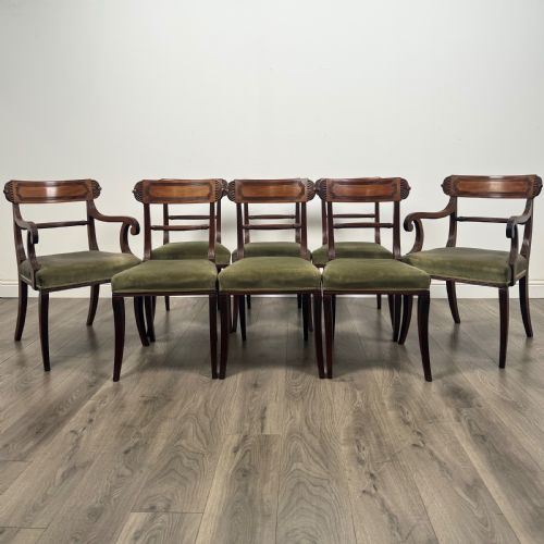 antique early 19th century set of 8 regency dining chairs - CATEGORY: ANTIQUE CHAIRS - DATED VICTORIAN