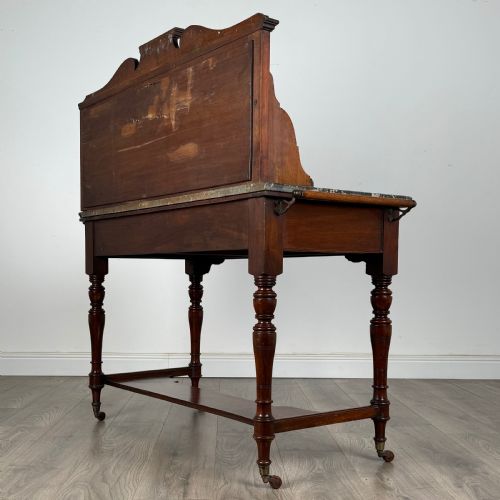 ANTIQUE LATE 19TH CENTURY MARBLE TOP WASHSTAND IN WALNUT - ADDITIONAL PHOTO 4
