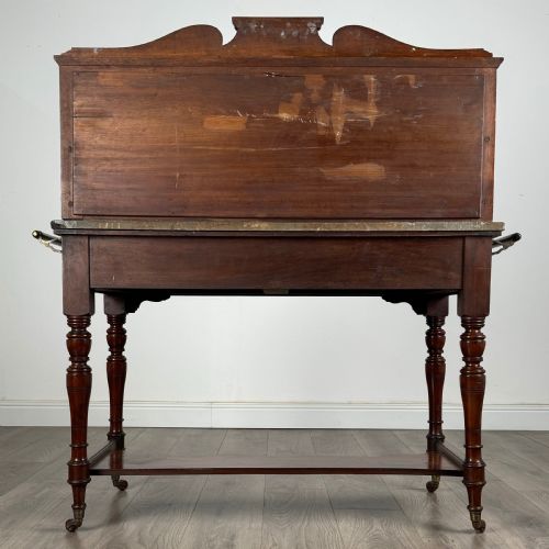 ANTIQUE LATE 19TH CENTURY MARBLE TOP WASHSTAND IN WALNUT - ADDITIONAL PHOTO 7