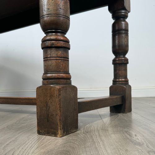 ANTIQUE 20TH CENTURY GOOD QUALITY DINING TABLE IN OAK - ADDITIONAL PHOTO 5