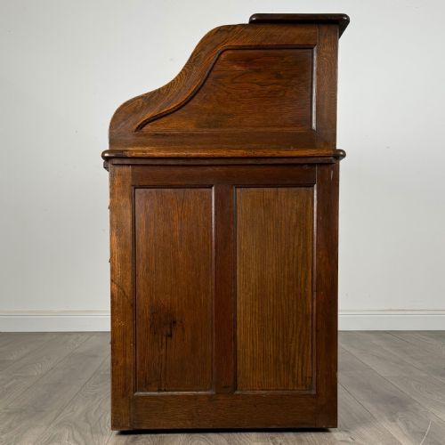 ANTIQUE 20TH CENTURY ROLL TOP DESK IN OAK - ADDITIONAL PHOTO 3