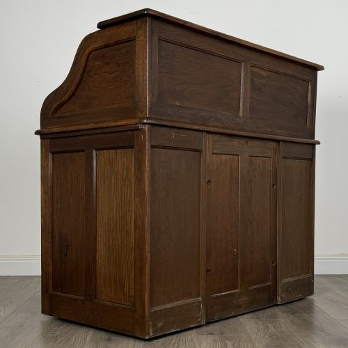 ANTIQUE 20TH CENTURY ROLL TOP DESK IN OAK - ADDITIONAL PHOTO 5