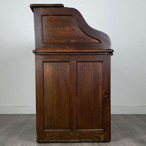 ANTIQUE 20TH CENTURY ROLL TOP DESK IN OAK - ADDITIONAL PHOTO 7