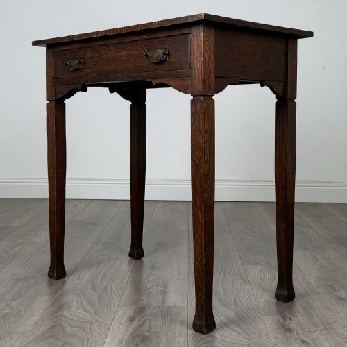 ANTIQUE 20TH CENTURY SIDE TABLE IN OAK - ADDITIONAL PHOTO 1