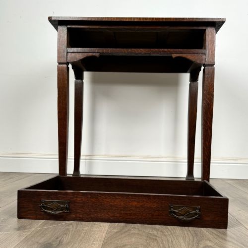 ANTIQUE 20TH CENTURY SIDE TABLE IN OAK - ADDITIONAL PHOTO 9