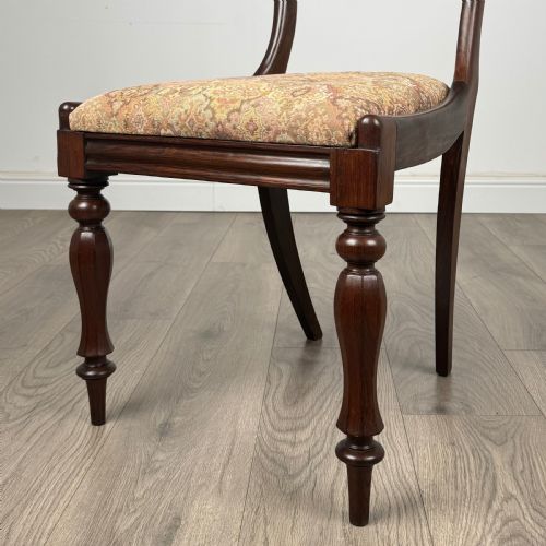 ANTIQUE 19TH CENTURY SET OF 6 BALLOON BACK DINING CHAIRS - ADDITIONAL PHOTO 3