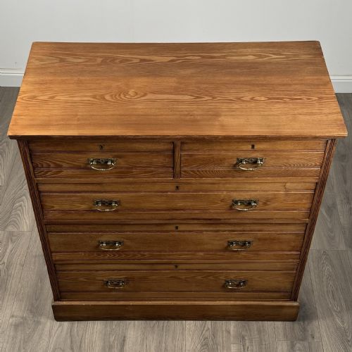 ANTIQUE LATE 19TH CENTURY CHEST OF DRAWERS IN ASH - ADDITIONAL PHOTO 8