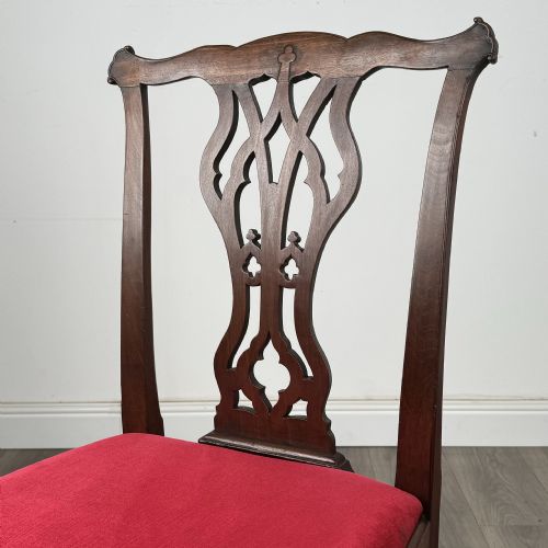 ANTIQUE 18TH CENTURY UNUSUAL SET OF 8 IRISH DINING CHAIRS - ADDITIONAL PHOTO 5