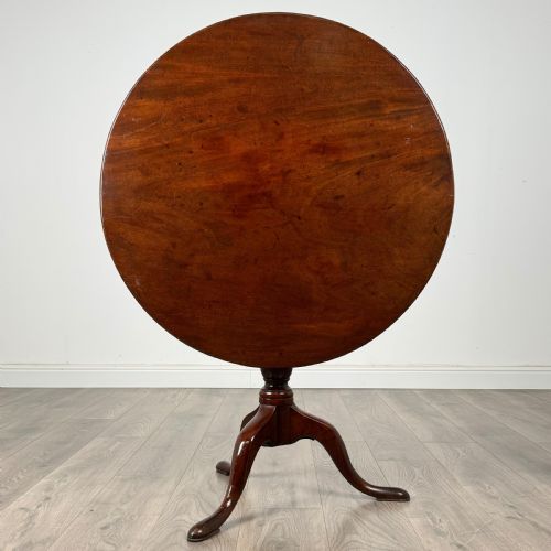 ANTIQUE 18TH CENTURY TILT TOP TABLE IN MAHOGANY - ADDITIONAL PHOTO 1