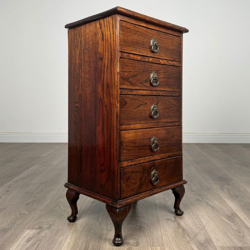 ANTIQUE 20TH CENTURY CHEST OF DRAWERS IN OAK - ADDITIONAL PHOTO 8