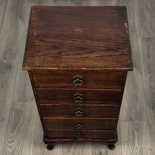 ANTIQUE 20TH CENTURY CHEST OF DRAWERS IN OAK - ADDITIONAL PHOTO 12