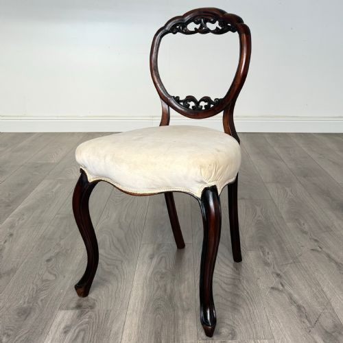 ANTIQUE 19TH CENTURY SET OF 6 BALLOON BACK DINING CHAIRS - ADDITIONAL PHOTO 1