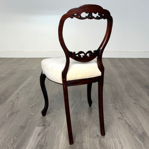 ANTIQUE 19TH CENTURY SET OF 6 BALLOON BACK DINING CHAIRS - ADDITIONAL PHOTO 3