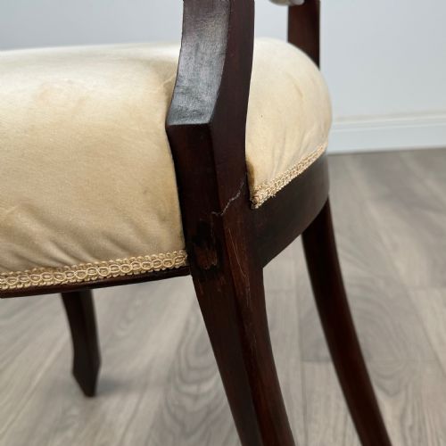 ANTIQUE 19TH CENTURY SET OF 6 BALLOON BACK DINING CHAIRS - ADDITIONAL PHOTO 5