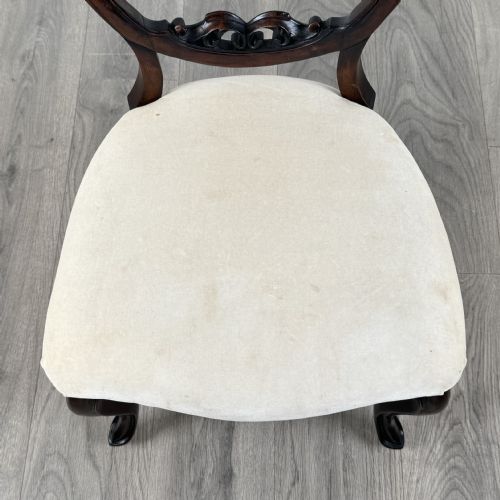 ANTIQUE 19TH CENTURY SET OF 6 BALLOON BACK DINING CHAIRS - ADDITIONAL PHOTO 6