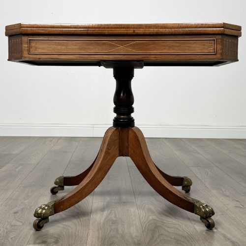antique early 19th century regency card table in mahogany - CATEGORY: ANTIQUE TABLES - DATED VICTORIAN