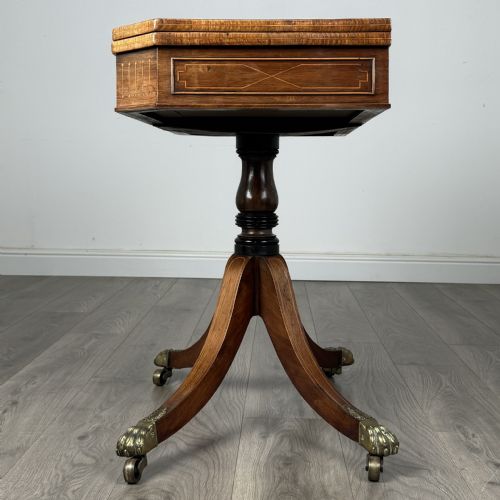 ANTIQUE EARLY 19TH CENTURY REGENCY CARD TABLE IN MAHOGANY - ADDITIONAL PHOTO 1