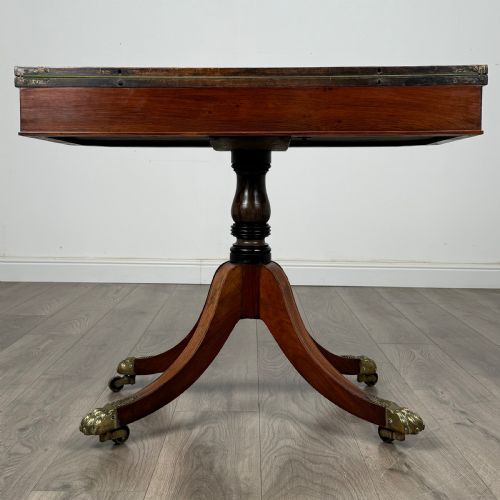 ANTIQUE EARLY 19TH CENTURY REGENCY CARD TABLE IN MAHOGANY - ADDITIONAL PHOTO 5