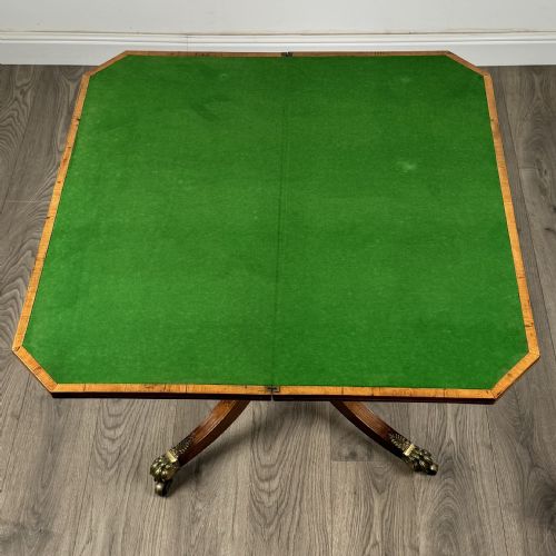 ANTIQUE EARLY 19TH CENTURY REGENCY CARD TABLE IN MAHOGANY - ADDITIONAL PHOTO 7