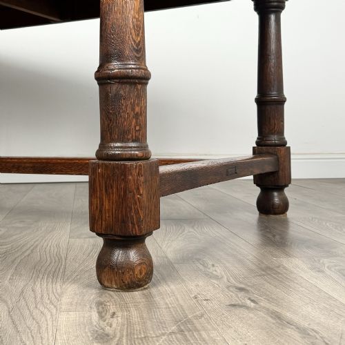 ANTIQUE LARGE 20TH CENTURY DINING TABLE IN OAK - ADDITIONAL PHOTO 4