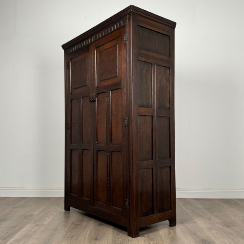 ANTIQUE 20TH CENTURY WARDROBE IN OAK - ADDITIONAL PHOTO 3