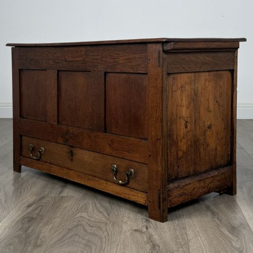 ANTIQUE SMALL 19TH CENTURY MULE CHEST IN OAK - ADDITIONAL PHOTO 1
